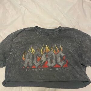 cropped AC/DC top highway to hell worn once